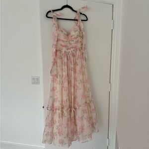 Mable Midi Length Floral Dress